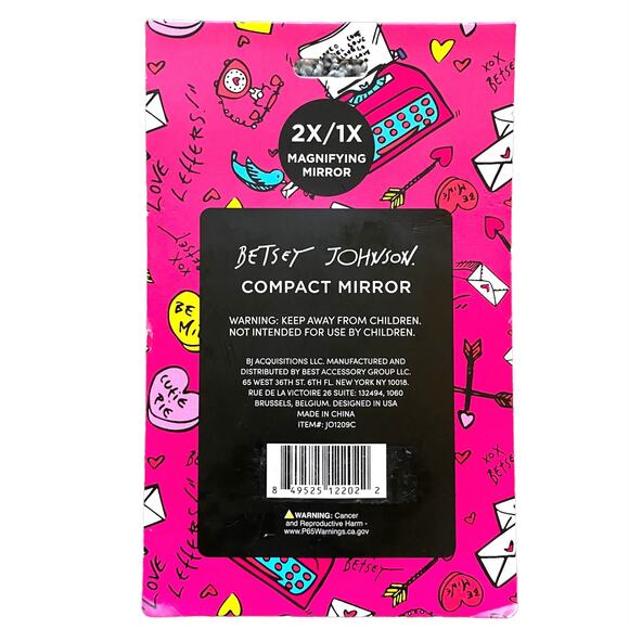 Betsey Johnson Gold Glitter Compact Mirror - Picture 3 of 4